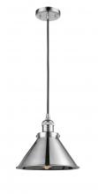 Innovations Lighting 201C-PC-M10-PC-LED - Briarcliff - 1 Light - 10 inch - Polished Chrome - Cord hung - Mini Pendant