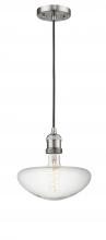  201C-SN-BB250LED - Bare Bulb - 1 Light - 2 inch - Brushed Satin Nickel - Cord hung - Mini Pendant