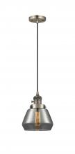  201CSW-AB-G173-LED - Fulton - 1 Light - 7 inch - Antique Brass - Cord hung - Mini Pendant