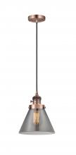 Innovations Lighting 201CSW-AC-G43-LED - Cone - 1 Light - 8 inch - Antique Copper - Cord hung - Mini Pendant