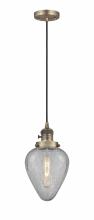 Innovations Lighting 201CSW-BB-G165-LED - Geneseo - 1 Light - 7 inch - Brushed Brass - Cord hung - Mini Pendant