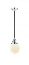 Innovations Lighting 201CSW-PC-G201-6-LED - Beacon - 1 Light - 6 inch - Polished Chrome - Cord hung - Mini Pendant