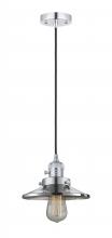 Innovations Lighting 201CSW-PC-M7-LED - Railroad - 1 Light - 8 inch - Polished Chrome - Cord hung - Mini Pendant