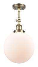 Innovations Lighting 201F-AB-G201-10-LED - Beacon - 1 Light - 10 inch - Antique Brass - Semi-Flush Mount