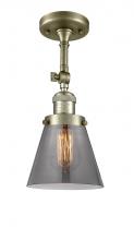 Innovations Lighting 201F-AB-G63-LED - Cone - 1 Light - 6 inch - Antique Brass - Semi-Flush Mount