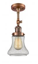 Innovations Lighting 201F-AC-G194-LED - Bellmont - 1 Light - 6 inch - Antique Copper - Semi-Flush Mount