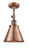 Innovations Lighting 201F-AC-M13-AC-LED - Appalachian - 1 Light - 8 inch - Antique Copper - Semi-Flush Mount