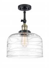 Innovations Lighting 201F-BAB-G713-L-LED - Bell - 1 Light - 12 inch - Black Antique Brass - Semi-Flush Mount