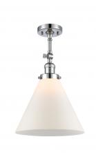 Innovations Lighting 201F-PC-G41-L-LED - Cone - 1 Light - 12 inch - Polished Chrome - Semi-Flush Mount