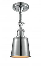 Innovations Lighting 201F-PC-M9-PC-LED - Addison - 1 Light - 5 inch - Polished Chrome - Semi-Flush Mount