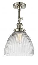 Innovations Lighting 201F-PN-G222-LED - Seneca Falls - 1 Light - 10 inch - Polished Nickel - Semi-Flush Mount