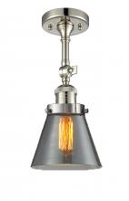 Innovations Lighting 201F-PN-G63-LED - Cone - 1 Light - 6 inch - Polished Nickel - Semi-Flush Mount