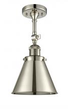 Innovations Lighting 201F-PN-M13-PN-LED - Appalachian - 1 Light - 8 inch - Polished Nickel - Semi-Flush Mount