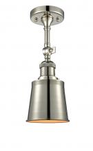 Innovations Lighting 201F-PN-M9-PN-LED - Addison - 1 Light - 5 inch - Polished Nickel - Semi-Flush Mount