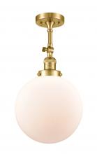 Innovations Lighting 201F-SG-G201-10-LED - Beacon - 1 Light - 10 inch - Satin Gold - Semi-Flush Mount