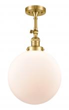 Innovations Lighting 201F-SG-G201-12-LED - Beacon - 1 Light - 12 inch - Satin Gold - Semi-Flush Mount