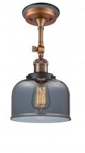 Innovations Lighting 201FBP-ACBK-G73 - Bell - 1 Light - 8 inch - Antique Copper - Semi-Flush Mount