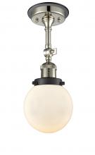 Innovations Lighting 201FBP-PNBK-G201-6 - Beacon - 1 Light - 6 inch - Polished Nickel - Semi-Flush Mount