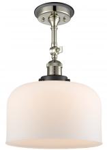 Innovations Lighting 201FBP-PNBK-G71-L - Bell - 1 Light - 12 inch - Polished Nickel - Semi-Flush Mount