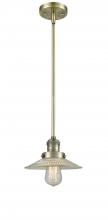  201S-AB-G2-LED - Halophane - 1 Light - 9 inch - Antique Brass - Stem Hung - Mini Pendant