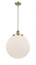 Innovations Lighting 201S-AB-G201-16-LED - Beacon - 1 Light - 16 inch - Antique Brass - Stem Hung - Pendant