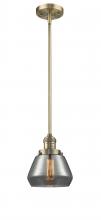 Innovations Lighting 201S-BB-G173 - Fulton - 1 Light - 7 inch - Brushed Brass - Stem Hung - Mini Pendant