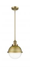 Innovations Lighting 201S-BB-HFS-82-BB - Hampden - 1 Light - 9 inch - Brushed Brass - Stem Hung - Mini Pendant