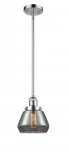 Innovations Lighting 201S-PC-G173 - Fulton - 1 Light - 7 inch - Polished Chrome - Stem Hung - Mini Pendant