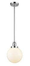 Innovations Lighting 201S-PC-G201-8-LED - Beacon - 1 Light - 8 inch - Polished Chrome - Stem Hung - Mini Pendant