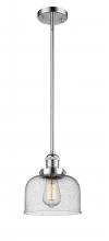 Innovations Lighting 201S-PC-G74-LED - Bell - 1 Light - 8 inch - Polished Chrome - Stem Hung - Mini Pendant