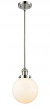 Innovations Lighting 201S-PN-G201-8-LED - Beacon - 1 Light - 8 inch - Polished Nickel - Stem Hung - Mini Pendant