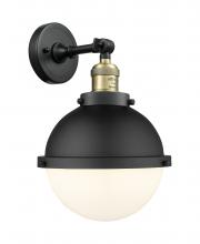 Innovations Lighting 203-BAB-HFS-81-BK-LED - Hampden - 1 Light - 9 inch - Black Antique Brass - Sconce