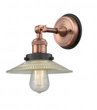 Innovations Lighting 203BP-ACBK-G2 - Halophane - 1 Light - 9 inch - Antique Copper - Sconce