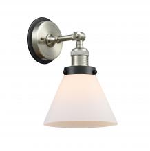 Innovations Lighting 203SN-BPBK-HRBK-G41 - Cone - 1 Light - 8 inch - Brushed Satin Nickel - Sconce