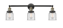  205-BAB-G52 - Bell - 3 Light - 30 inch - Black Antique Brass - Bath Vanity Light