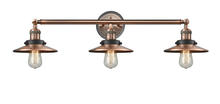 Innovations Lighting 205BP-ACBK-M3-AC - Railroad - 3 Light - 32 inch - Antique Copper - Bath Vanity Light