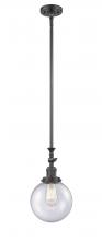 Innovations Lighting 206-OB-G204-8 - Beacon - 1 Light - 8 inch - Oil Rubbed Bronze - Stem Hung - Mini Pendant