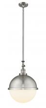 Innovations Lighting 206-SN-HFS-121-SN-LED - Hampden - 1 Light - 13 inch - Brushed Satin Nickel - Stem Hung - Pendant