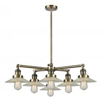 Innovations Lighting 207-6CR-AB-G2 - Halophane 6 Light Chandelier