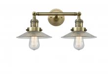  208-AB-G2-LED - Halophane - 2 Light - 18 inch - Antique Brass - Bath Vanity Light