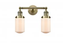  208-AB-G311-LED - Dover - 2 Light - 14 inch - Antique Brass - Bath Vanity Light