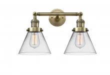 Innovations Lighting 208-AB-G42-LED - Cone - 2 Light - 18 inch - Antique Brass - Bath Vanity Light