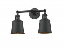 Innovations Lighting 208-BK-M9-BK-LED - Addison - 2 Light - 16 inch - Matte Black - Bath Vanity Light