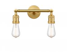 Innovations Lighting 208-SG-LED - Bare Bulb - 2 Light - 11 inch - Satin Gold - Bath Vanity Light