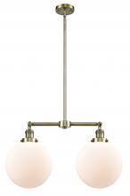 Innovations Lighting 209-AB-G201-10-LED - Beacon - 2 Light - 25 inch - Antique Brass - Stem Hung - Island Light