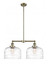 Innovations Lighting 209-AB-G713-L-LED - Bell - 2 Light - 21 inch - Antique Brass - Stem Hung - Island Light