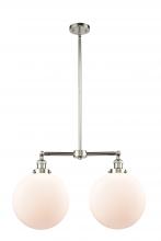 Innovations Lighting 209-PN-G201-12-LED - Beacon - 2 Light - 27 inch - Polished Nickel - Stem Hung - Island Light