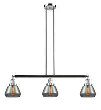 Innovations Lighting 213-PC-G173-LED - Fulton - 3 Light - 39 inch - Polished Chrome - Stem Hung - Island Light