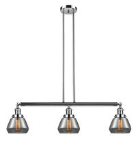 Innovations Lighting 213-PN-G173-LED - Fulton - 3 Light - 39 inch - Polished Nickel - Stem Hung - Island Light