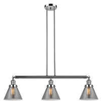 Innovations Lighting 213-PN-G43-LED - Cone - 3 Light - 40 inch - Polished Nickel - Stem Hung - Island Light